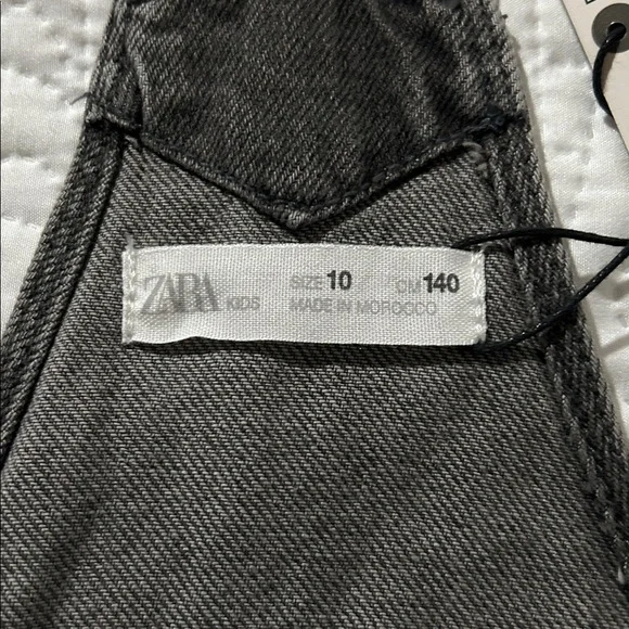 ZARA - Girls' Dark Gray Denim Overall Dress SZ: 10 - Picture 5 of 7